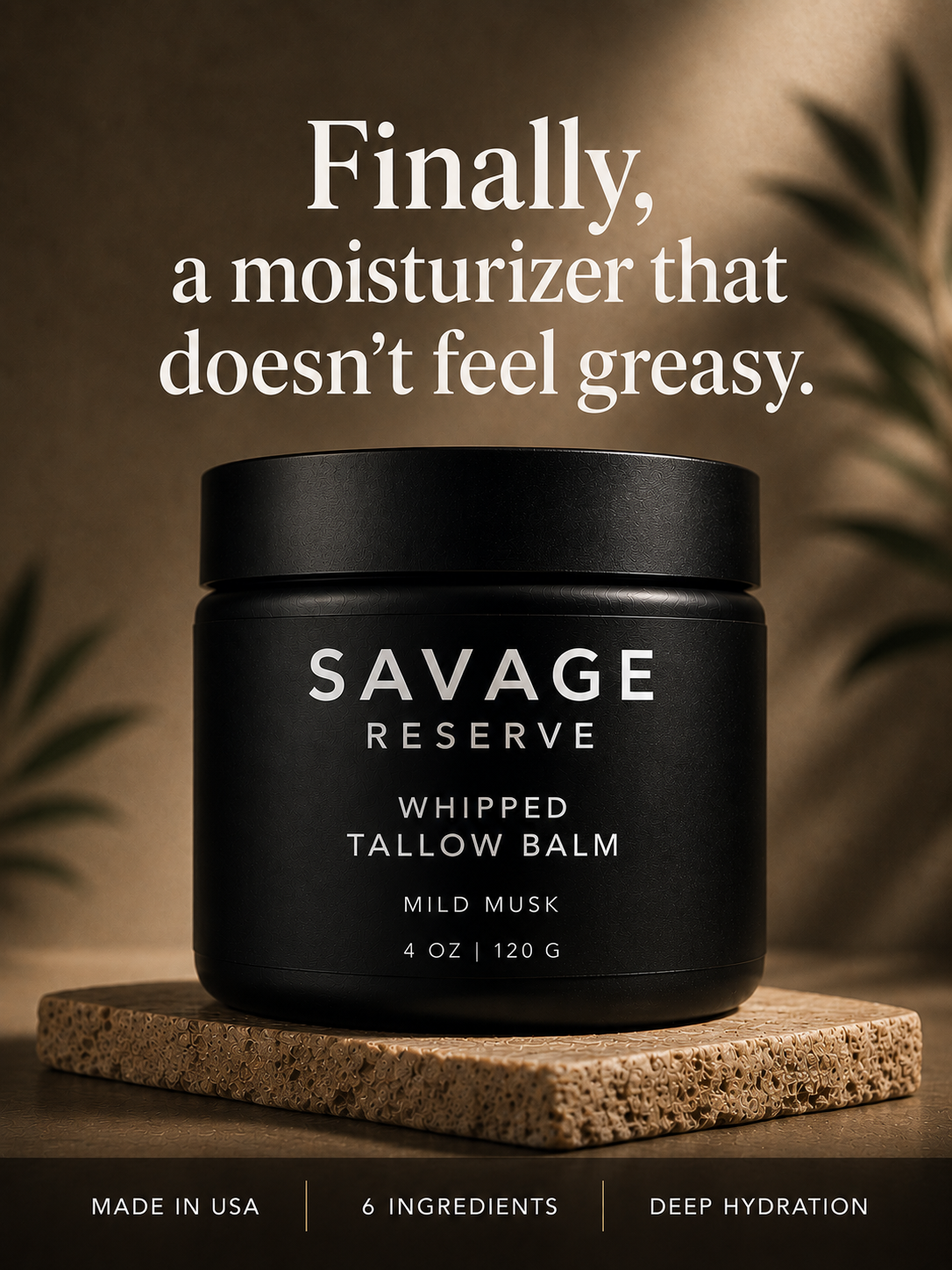 Savage Reserve Tallow Balm – Mild Musk (4oz)